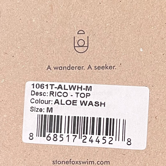 🌻NEW w.tags REVOLVE Stone Fox Swim Aloe Wash Rico Halter Top Size XS & Medium - Picture 5 of 10